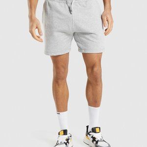 Gymshark Mens Crest Shorts - Light Grey - Size Medium